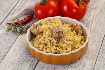 Bulgur with meat
