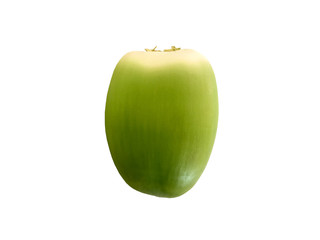 Fresh green coconut isolated on white background