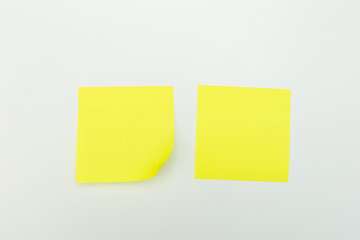 set of colour  paper stick note on a white background