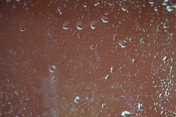 Rain drops on the window
