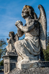 Angel stone statues