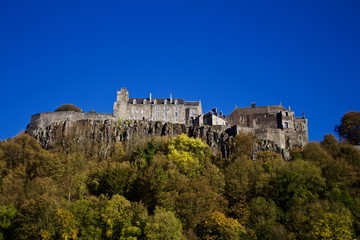 Fototapeta na wymiar Stirling Castle From Field Below Cliffs, Stirling Scotland