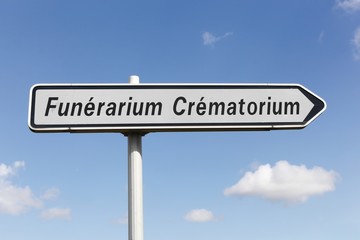 Panneau funérarium crématorium