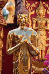 statue of buddha in a buddhist temple (Wat Doi Suthep) in chiang mai (thailand)