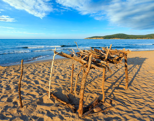 Summer sandy beach in Bulgaria.