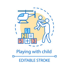 Playing with child concept icon
