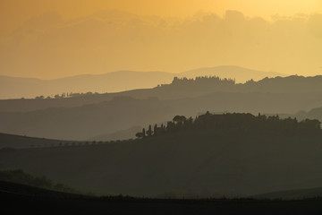 Pienza and San Quirico dOrcia hills, Tuscany, Italy