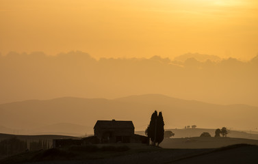 Pienza and San Quirico dOrcia hills, Tuscany, Italy