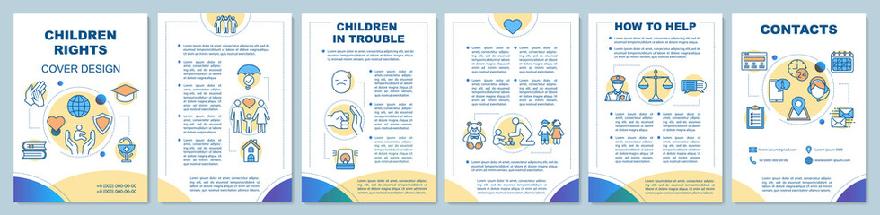 Children rights brochure template layout