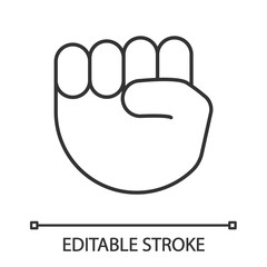 Raised fist emoji linear icon
