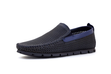 Blue leather shoe