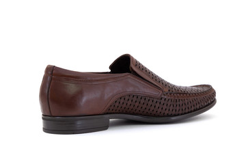 Brown leather shoe