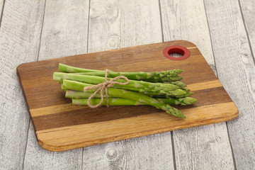 Raw asparagus heap