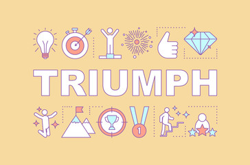 Triumph word concepts banner