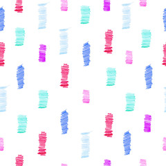 Seamless striped pattern with a creative texture. Illustration of colored pencils background. Pencil lines.