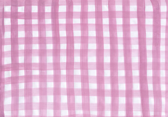 Hand painted lilac and white background.Acrylic cross stripes allover seamless pattern.