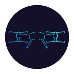 Drone flat icon vector.Service of fast delivery.