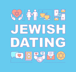 Jewish dating word concepts banner