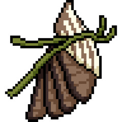 Obraz premium vector pixel art fish slice