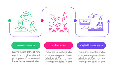 Resources vector infographic template