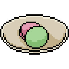 vector pixel art snack dish