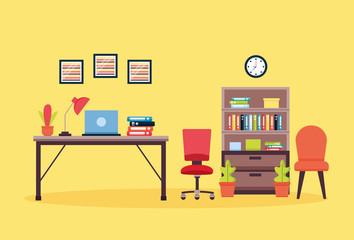 office interior workplace