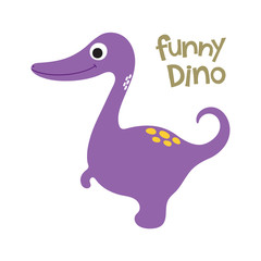 Vector doodle of cute dinosaur