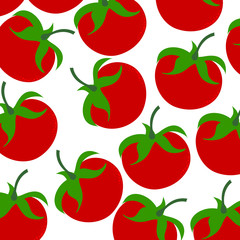 Vector illustration of painted tomatoes on white background. Symbol of vegetable, food,vegetarian,vegan.