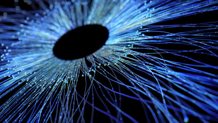 abstract radial fiber structure