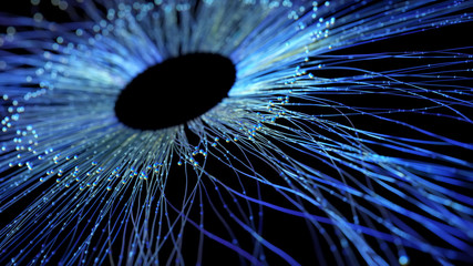 abstract radial fiber structure