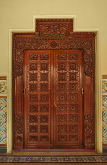 The inside royal door Mysore Palace, Mysore, Karnataka, India