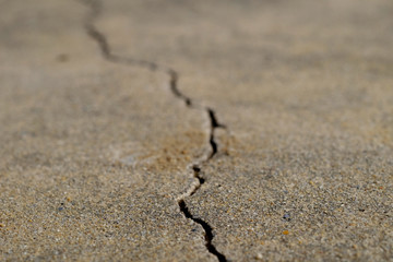 crack floor closeup