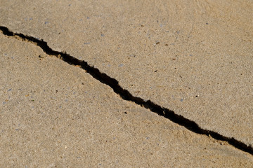 large crack on floor texture