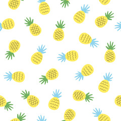 シームレスパターン　パイナップル