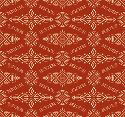 African Ethnic Style Vector Seamless Pattern