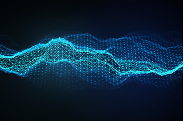 Business network technology. Internet growth and technology network. Abstact connection polygonal elements.