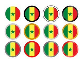 Senegal state flag in globes