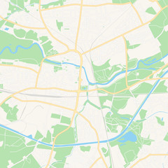 Lunen, Germany printable map