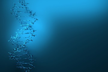 DNA structure on blue background