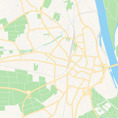 Worms, Germany printable map