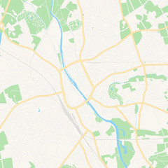 Rheine, Germany printable map