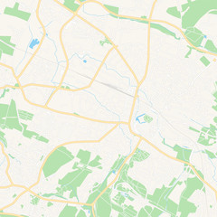 Detmold, Germany printable map