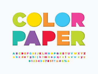 Paper cut stylized alphabet design