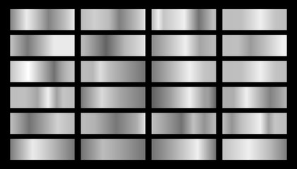 Vector silver set of gradients