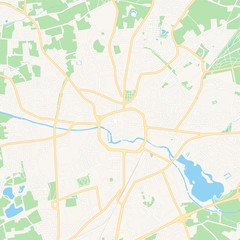 Bocholt, Germany printable map