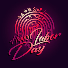 Happy Labor Day banner. Design template. Vector illustration