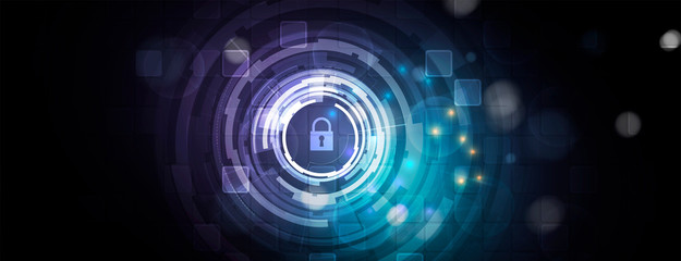 Cybersecurity and information or network protection. Future technology web services for business and internet project