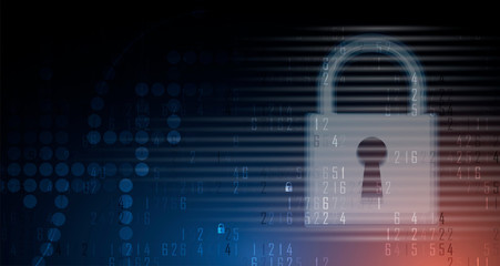 Cybersecurity and information or network protection. Future technology web services for business and internet project