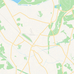 Naklejka premium Dinslaken, Germany printable map