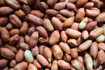 peanut in a shell texture. food background of peanuts